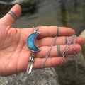 Moon labradorite & crystal necklace