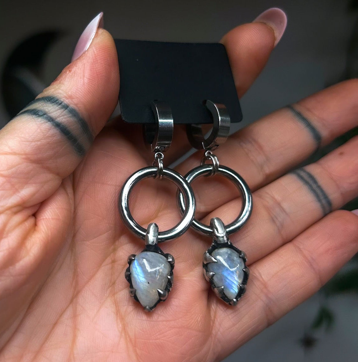 Moonstone earrings