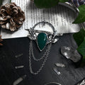 Green agate hairpin