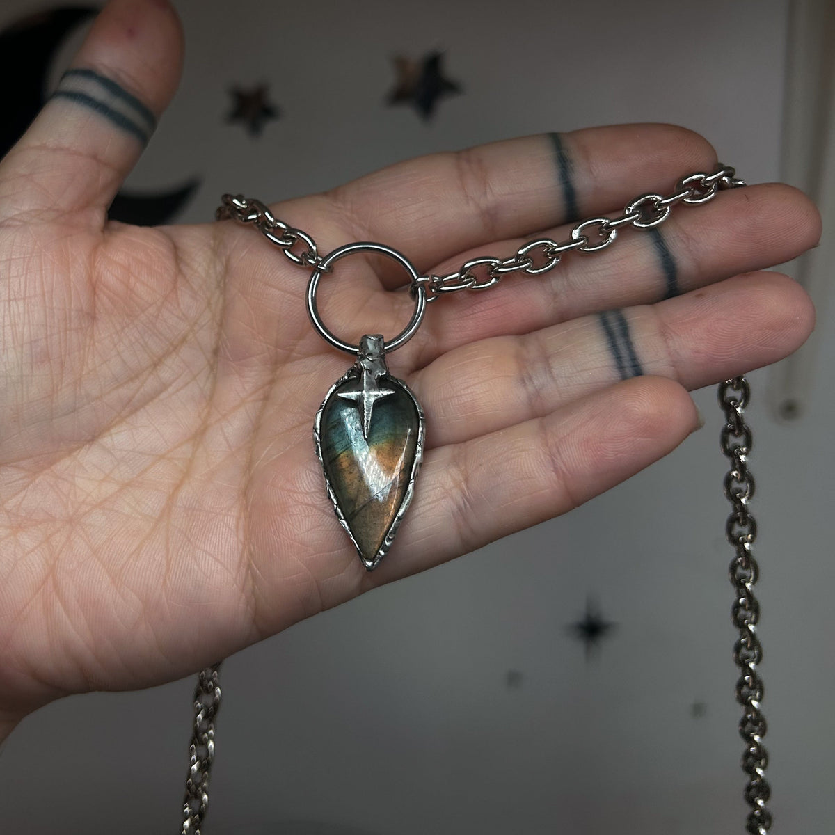 Labradorite & star necklace