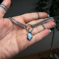 Moonstone teardrop choker