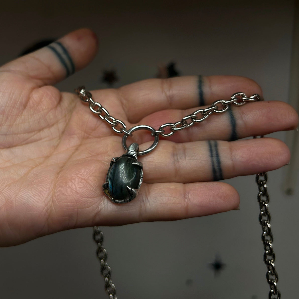 Labradorite choker