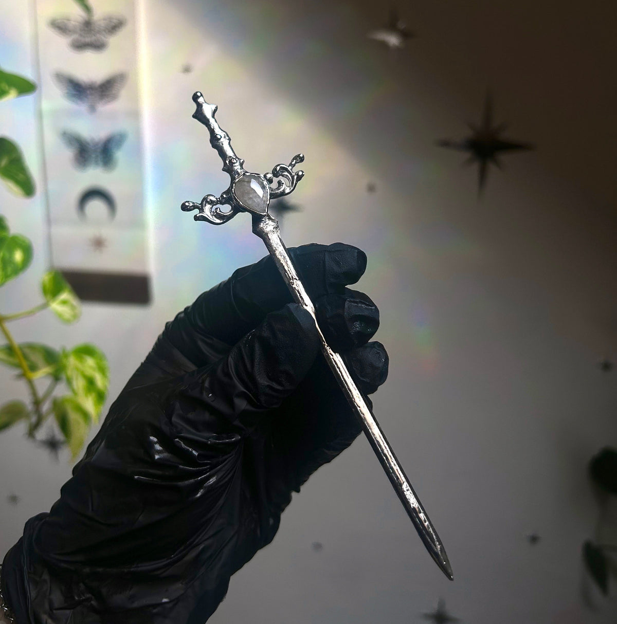 Moonstone hair sword