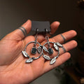 Moss agate earrings
