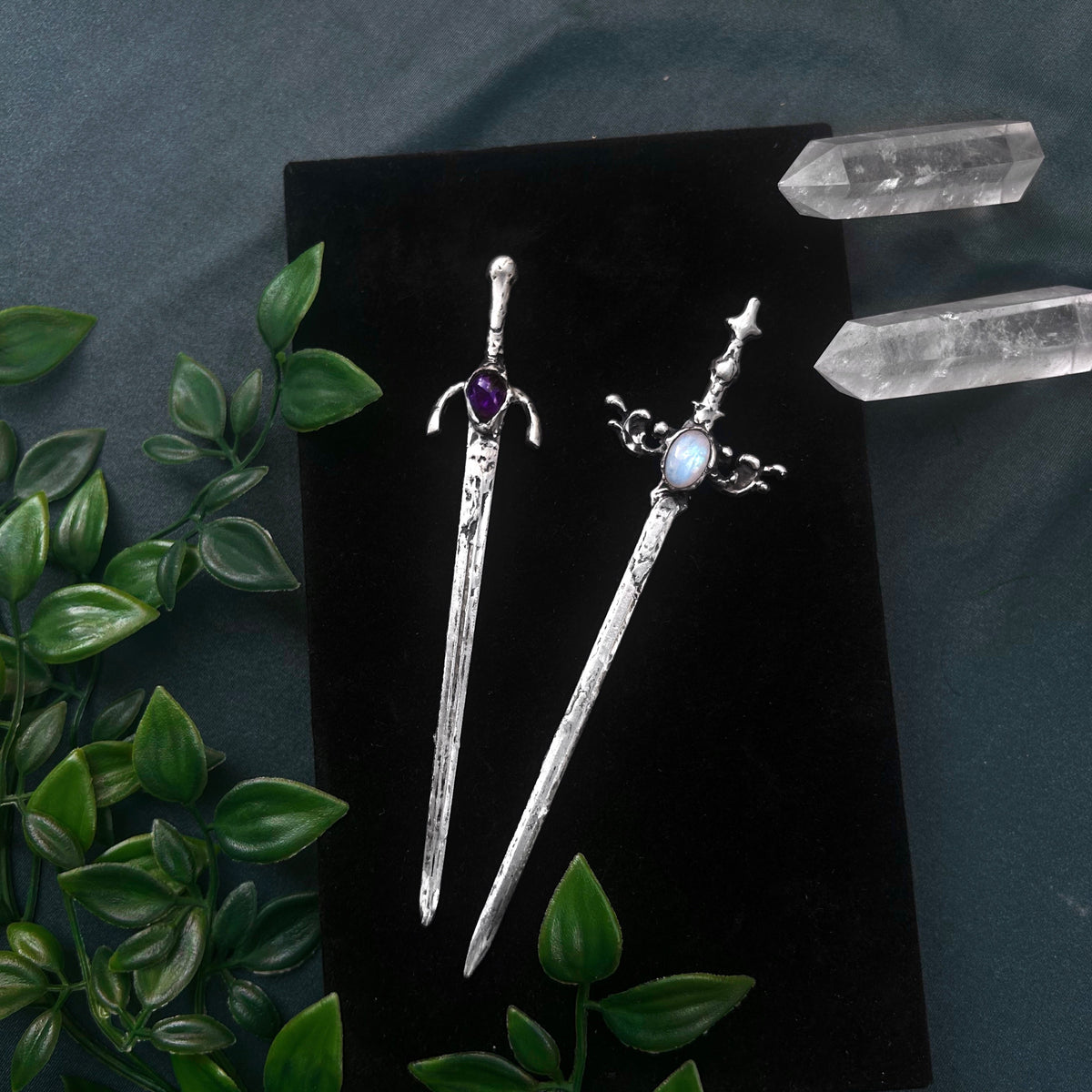Moonstone hair sword