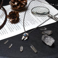 Human tooth & moonstone
