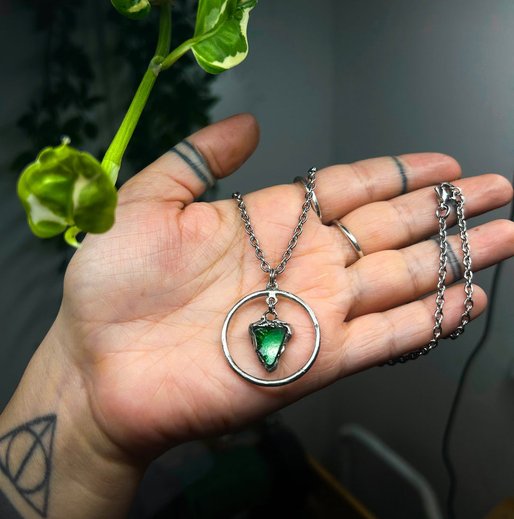Upcycled glass choker/necklace
