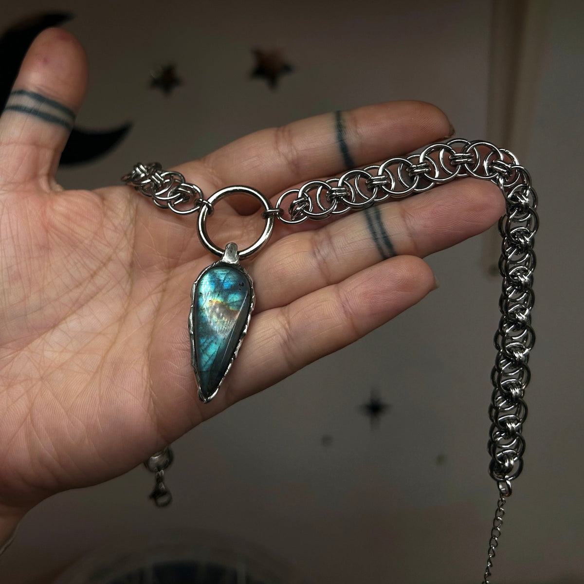 Labradorite choker