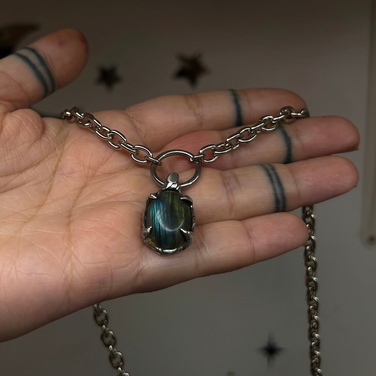 Labradorite choker