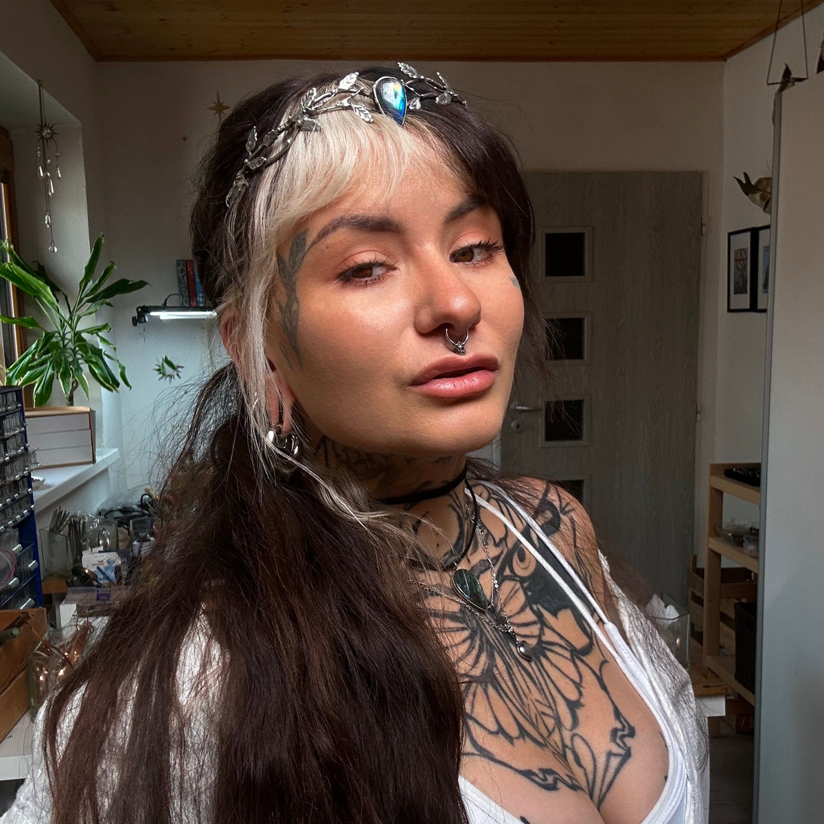 Labradorite tiara