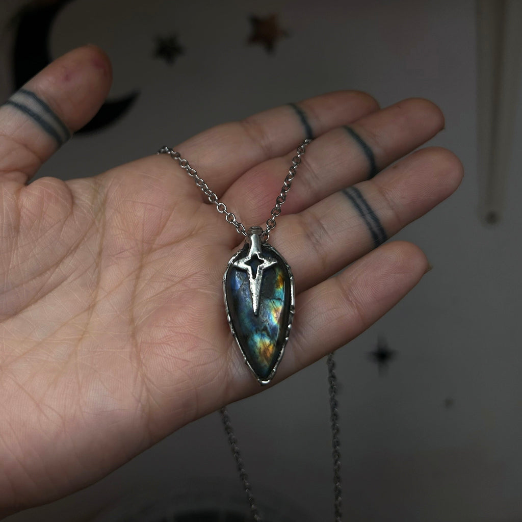 Necklace star & labradorite