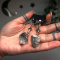 Raw quartz earrings