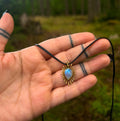 Moonstone brass necklace