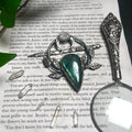 Green labradorite hairpin